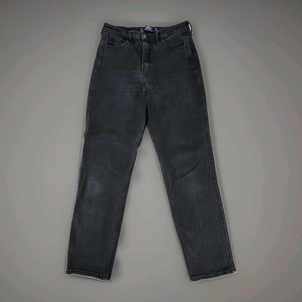 Hollister Ultra High-Rise Mom Jean Womens 27x25 Black Denim Vintage Stretch EUC